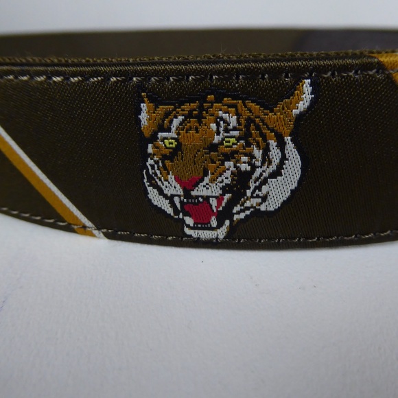 Ralph Lauren Leather Fabric Belt Tiger Varsity NWT - Picture 2 of 7